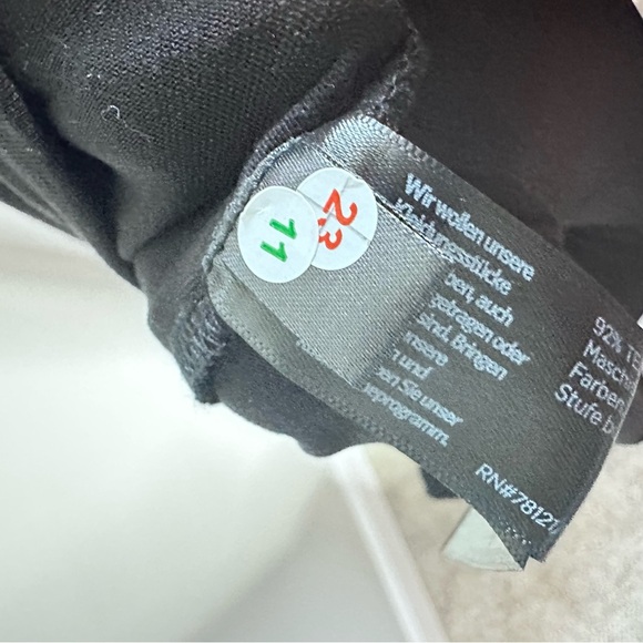 Eileen Fisher Pants Straight Leg Knit Pull On Elastic Waist Black Career Large - Picture 12 of 14